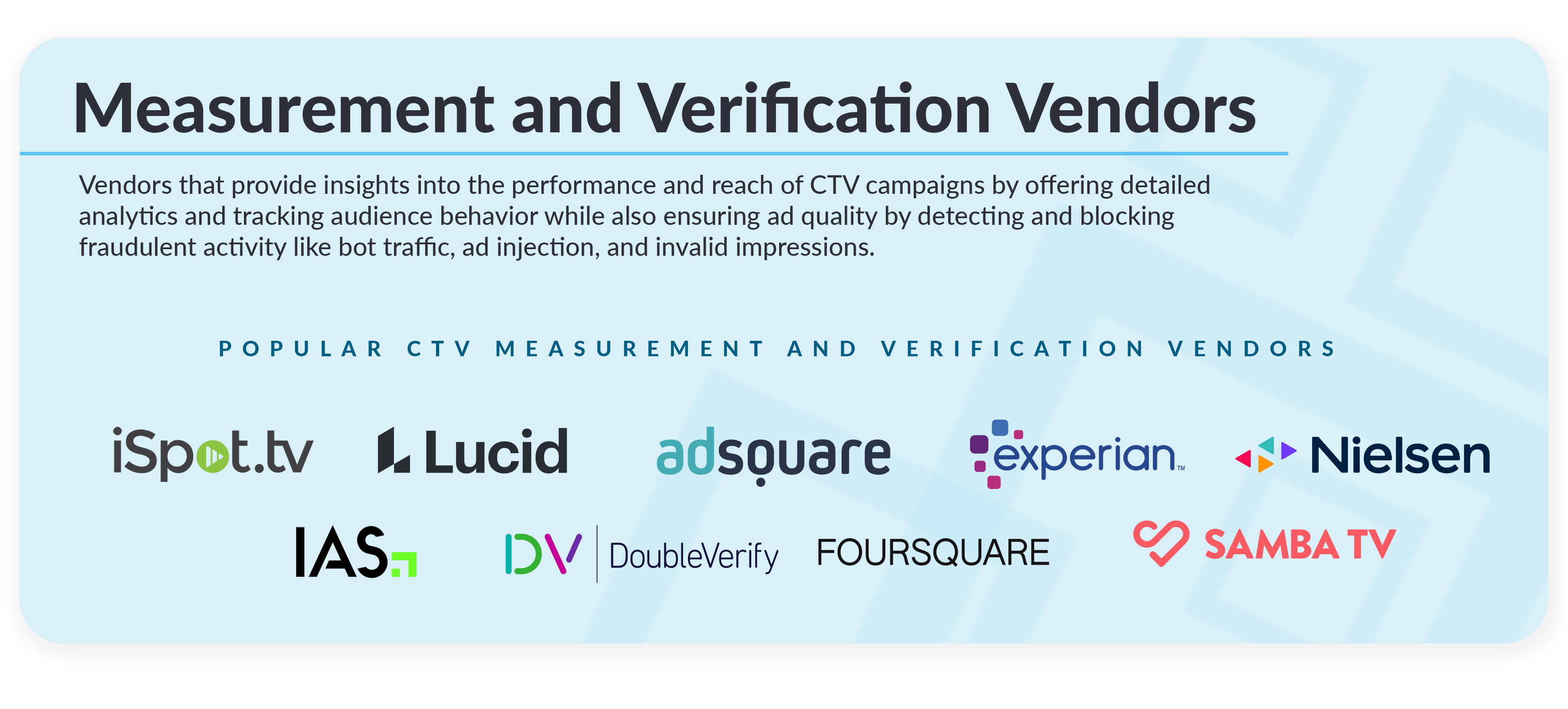 ctv Measurement and Verification Vendors