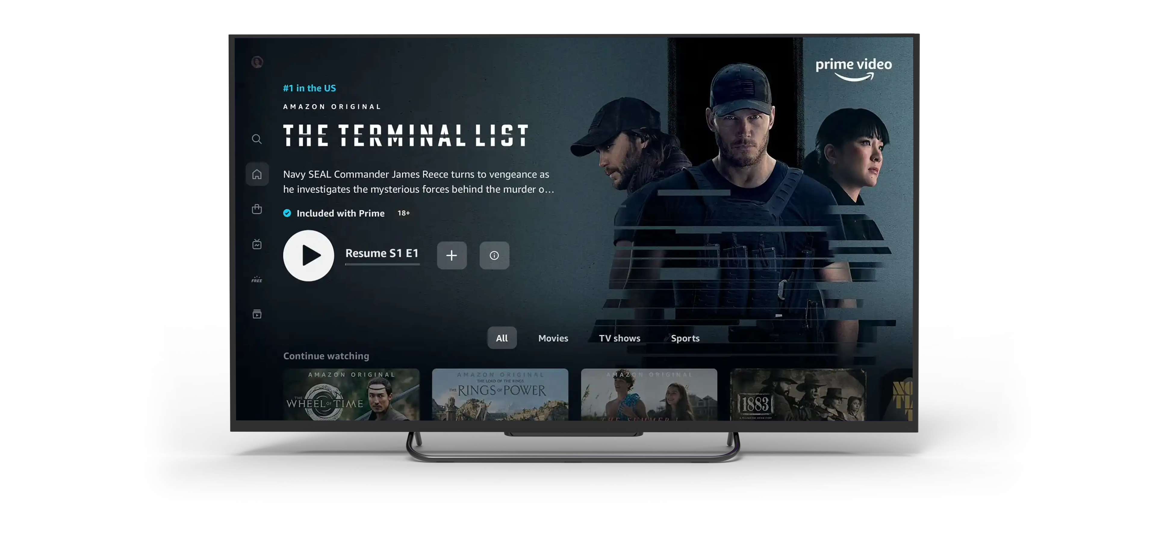 prime video home screen