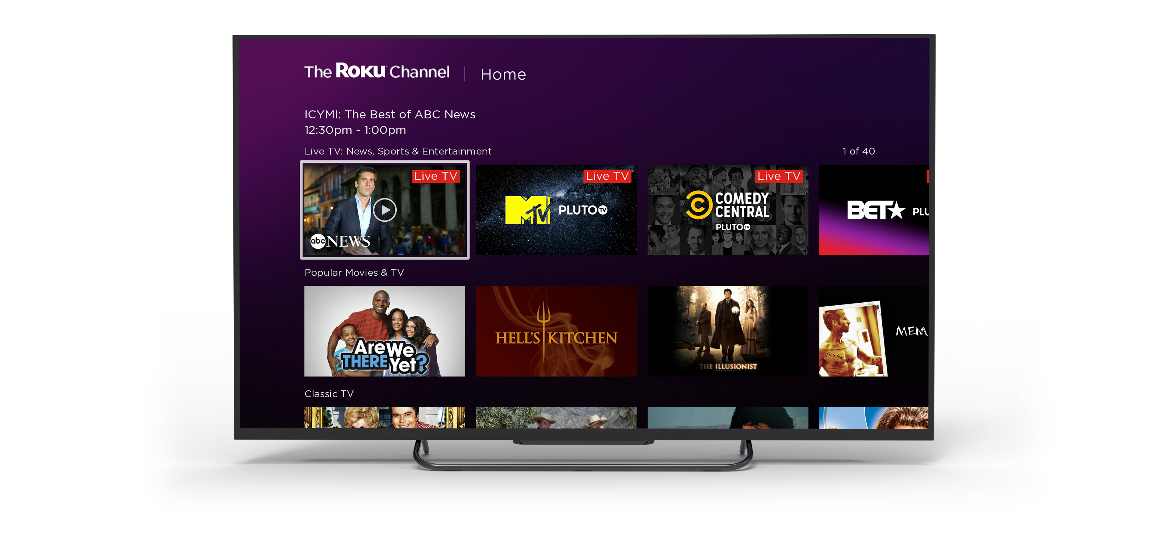 roku channel home screen